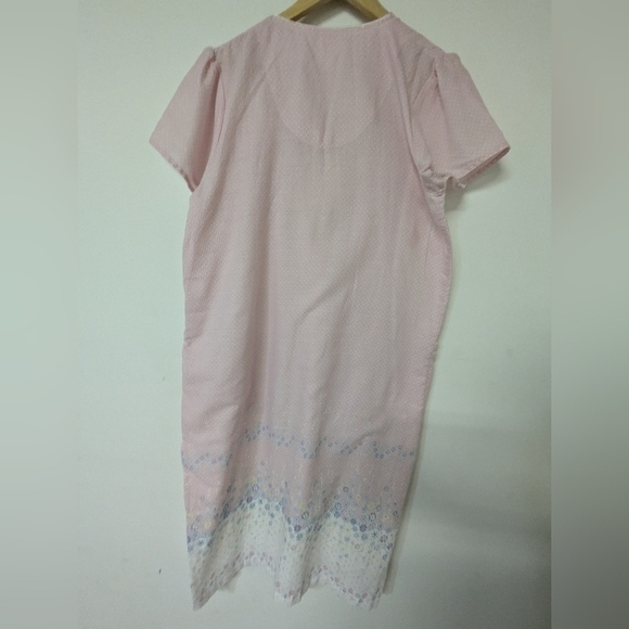 Vintage House Coat Light Weight Robe Floral Feminine Nighty Nightgown Large - Picture 5 of 8